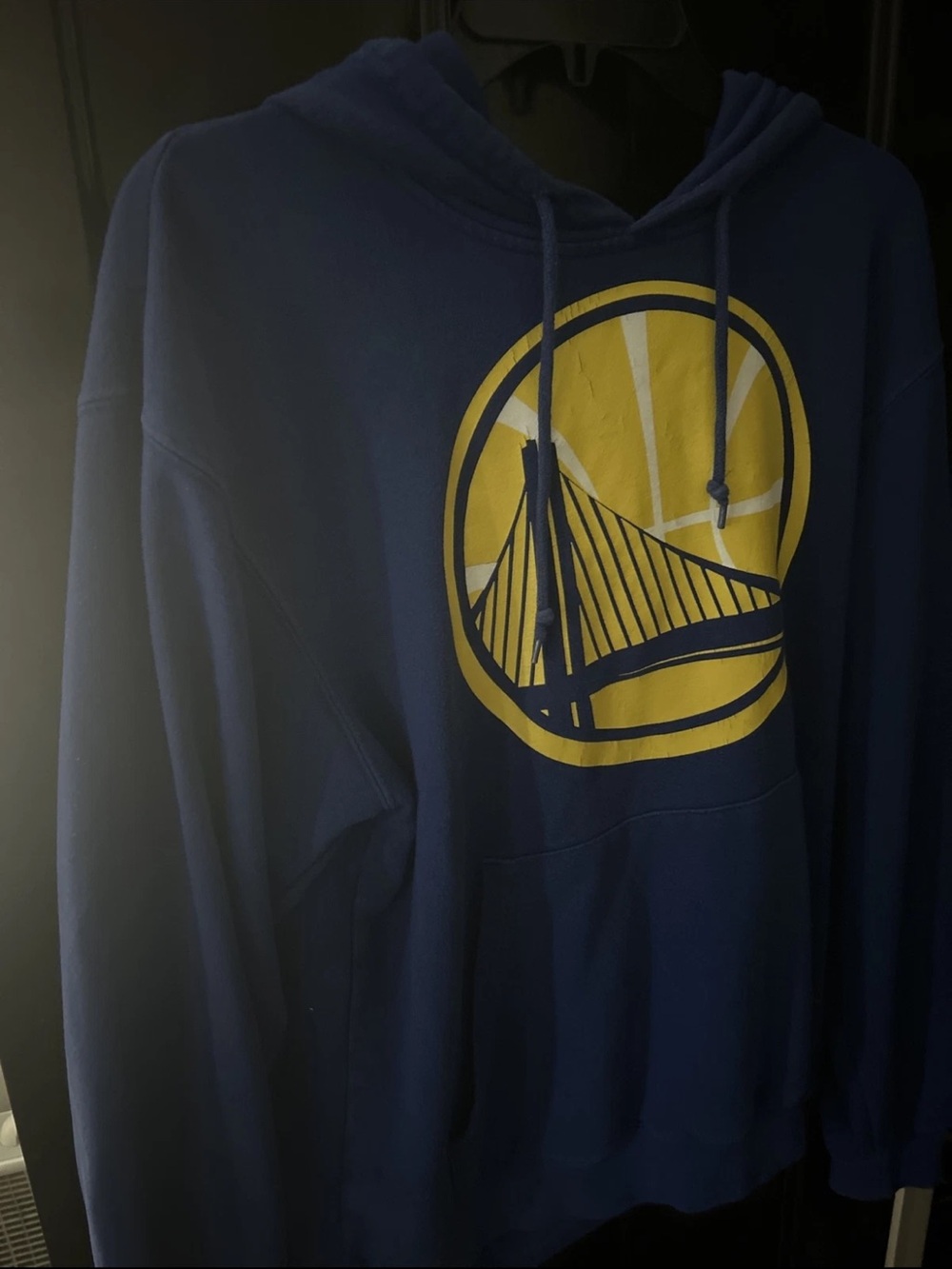 New Golden State Warriors Men’s #30 Curry Hoodie Hooded Sweatshirt Blue Medium